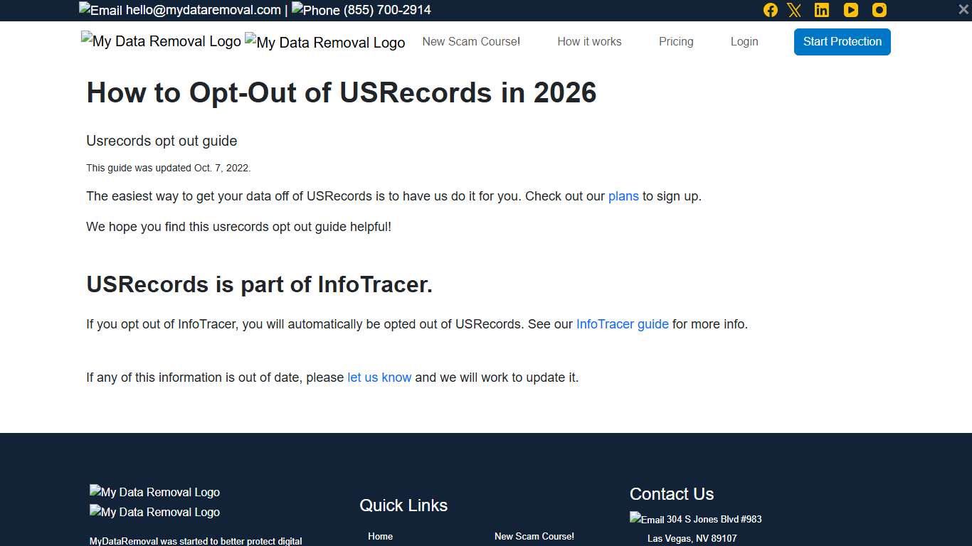 How to Opt-Out of USRecords