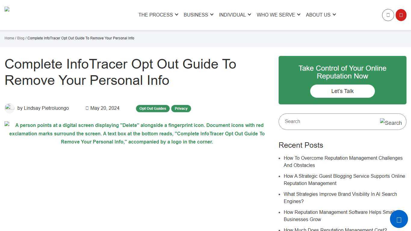 InfoTracer Opt-Out Guide: Remove Your Personal Info